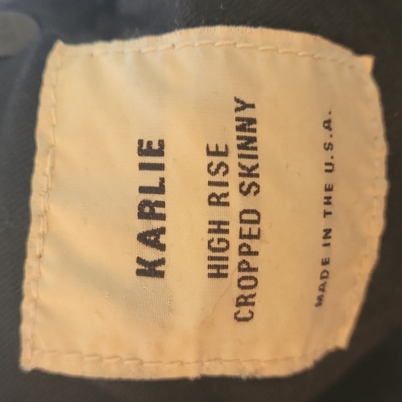 BALDWIN KANSAS CITY ‘Karlie’ Splatter High-Rise Cropped Skinny 31 - Picture 5 of 10